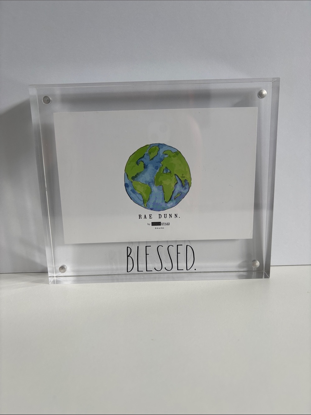 Rae Dunn Clear Acrylic Frame with 'Blessed' magnetic